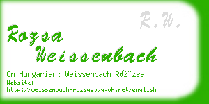 rozsa weissenbach business card